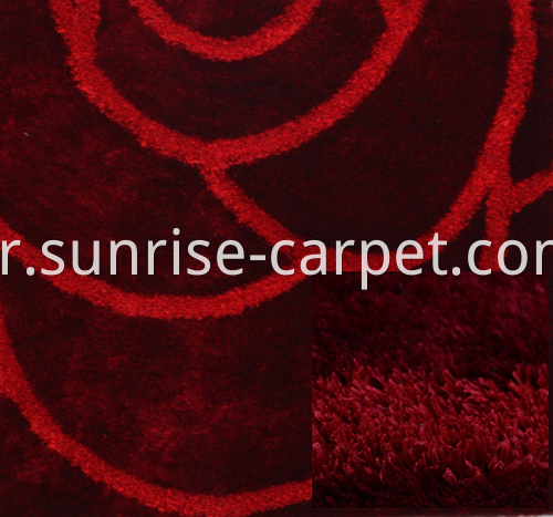 strip and silk 3D design carpet